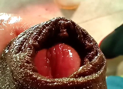 Sexy Colombian Man Urinating and Playing with His Foreskin
