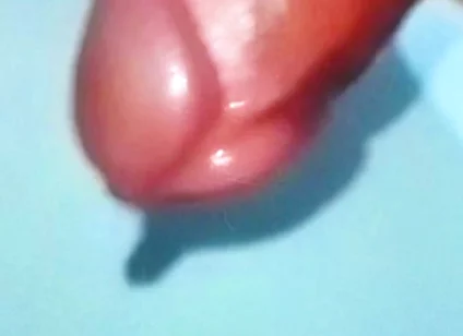 Two-hand Handjob Ends with Thick Cum Dripping in Close-up