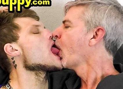 Richard Lennox And Jake Skittles Voraciously Kissing Each Other