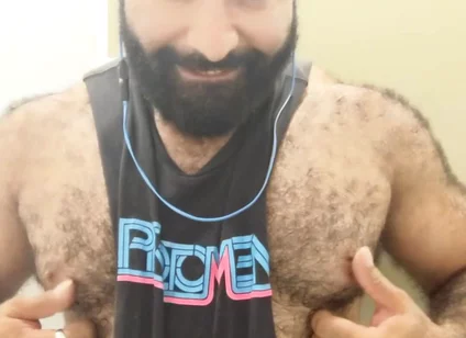 A Little Post Workout Nipple Play