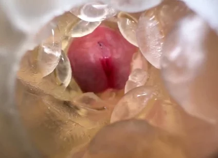 Huge Creampie with Internal View While Fucking Fleshlight, Moaning and Dirty Talking