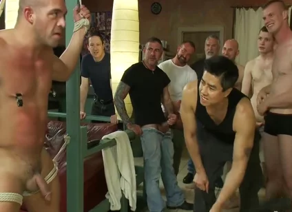 Muscle Stud Gangbanged At Club Eros Sex Club With Josh West, Dahlia Sky And Nick Moretti