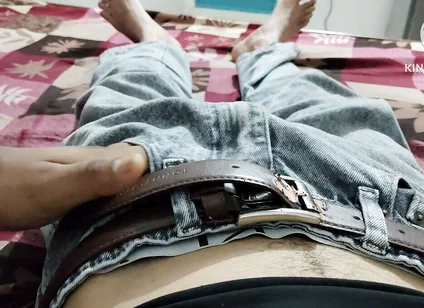 Wow first time My stepbrother hold my big monster cock in hand