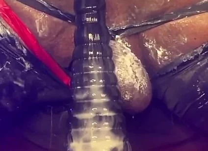 Femboy Bottom Dipsodeep Creams Butthole with Large Dildo - Anal Training