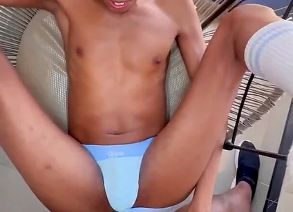 Young Twink Takes Huge Big Black Cock!