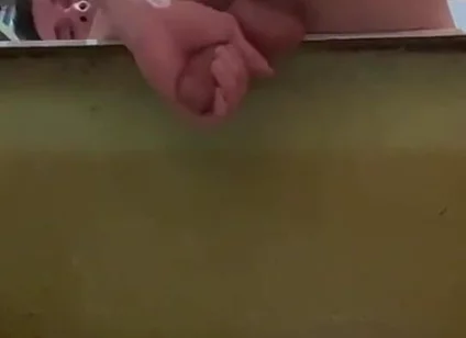 Masturbating a Cock and a Protruding Prolapse