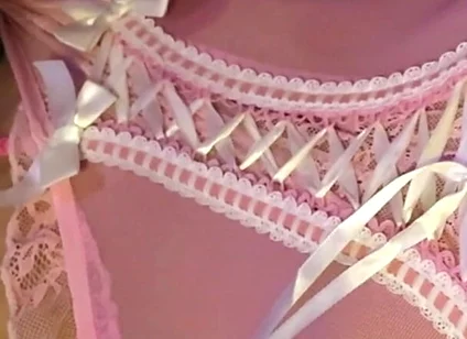 Crossdresser Cdmichelle Wearing Pink Lingerie Jacking off