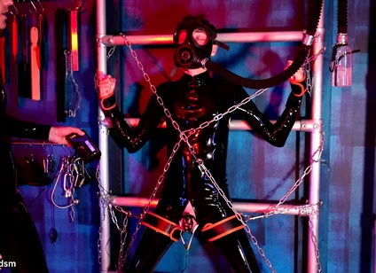 Chained up for Tom Baker's Electric Play
