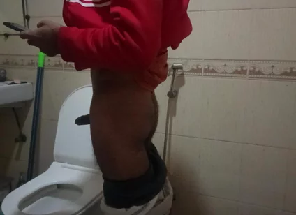 Desi in Bathroom