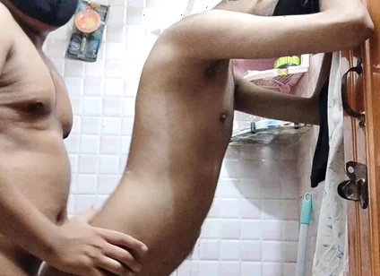 Bathroom Hard Fuck with Twink and Made to Swallow