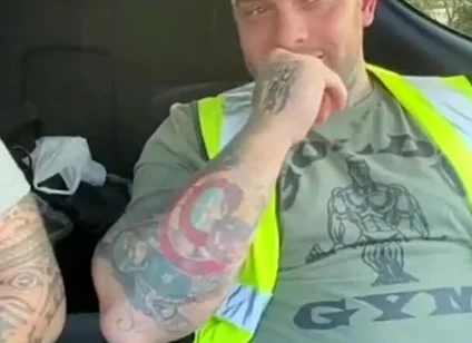 Builders Have a Jerk in the Car at Work