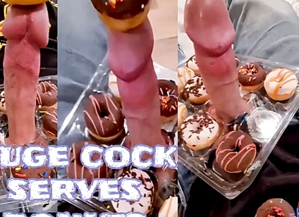 Big Cock Serves Donuts with Extra Frosting