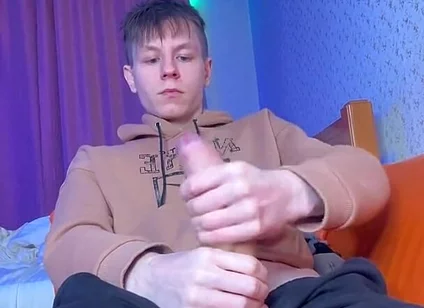 Stroking My Big Cock as Quietly as Possible While Parents Are Home