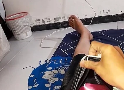 Wearing Satin Pink Lingerie Inside Shorts and Cum Into It