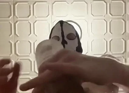 7 Inch (18cm) Hot Cock Owned by a Masked Slim Twink. Flashlight Intense Masturbation, Moaning. Full Video