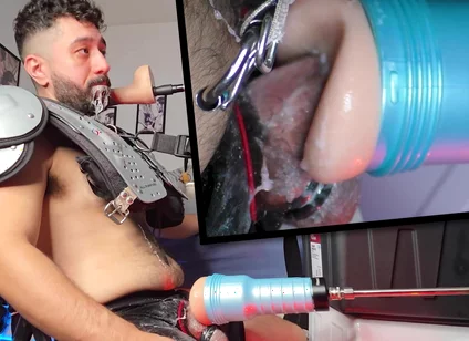 March 2026 Live Cam Show Recording - Ricky Cage Gets Machine-jacked for an Hour!