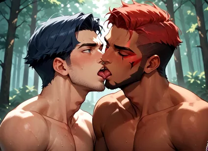 Muscular Gay Lover's Satisfying Release: Steaming Gay Gonzo Porn! for the Hottest Forest Encounters, Only the Hottest