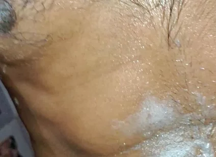 A Young Hindu Boy From India Is Fucking His Thick Cock Hard with His Hands While Taking a Bath