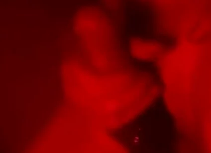 Oily Masturbation in Red Monochrome