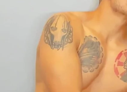 Slim Twink Masturbating with Colombian Macho's Xxl Fat Cock