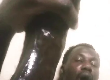 Oiled up Stroking My BBC Cumming Hard