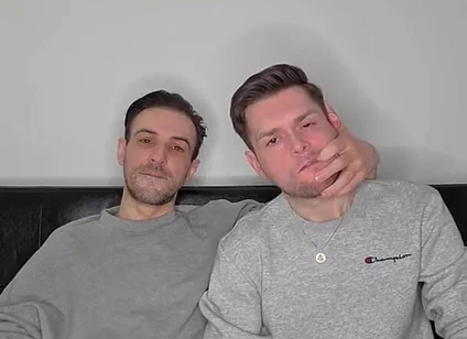 Hung Uncut Brotosh Lads Side by Side Masturbation