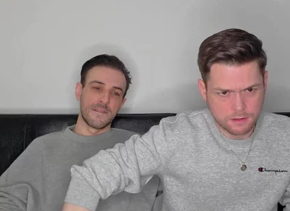 Hung Uncut Brotosh Lads Side by Side Masturbation