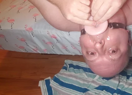 Deepthroat 7 Inch King Cock Dildo Whit Mouth Gag Ring