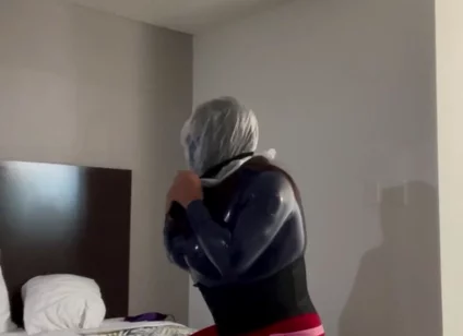 Latex Sissy Tries Breathplay for the First Time