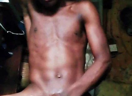 African Boy Jerking off at Home