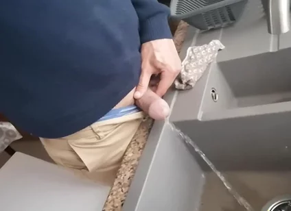 Pissing Into My Kitchen Sink