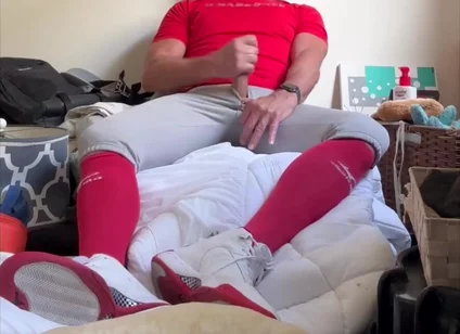 Alpha Baseball Playerjockdad87 Is at It Again Shooting His Jock Cum in Baseball Gear