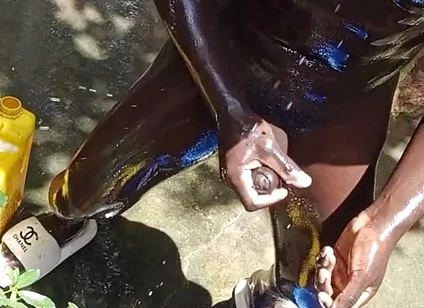 Real Outdoor Shower Dick Massage