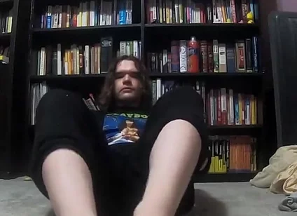 Chubby Boy Gives His Dildo a Footjob