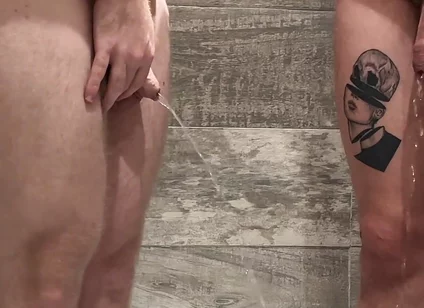Piss Play on Each Other with Big Cocks