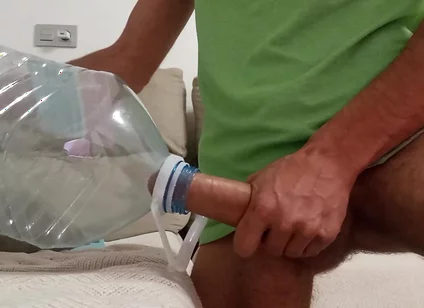 I Put My Huge Lubricated Cock Inside the Bottle and It Felt Like I Was Fucking You!
