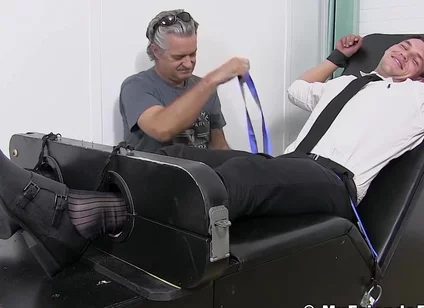 Business Gay Restrained By Foot Fetish Dominant Master