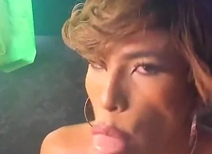 Femboy Gigi Prince Looks in the Mirror and Bounces Dildo in His Mouth and Ends up in His Throat