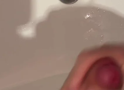 Accidental Golden Shower on My Hand While Pissing in Sink & Cumshots