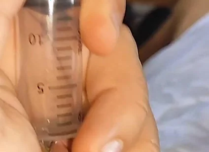 First Hardcore Cum Extraction in Syringe Part 1