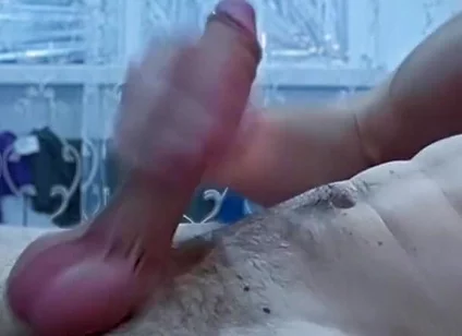 A Pleasure for the Eyes, a Guy with a Beautiful Body Brings His Big Cock to Orgasm and Cums