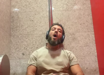 Jerking off in the Airport