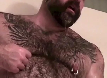 Stroking Daddy Bear Cock