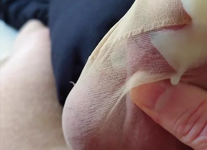 The Stocking, My Penis and Its Cum