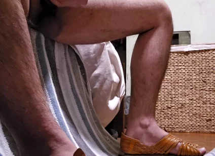 Masturbating While Wearing Huaraches Sandals