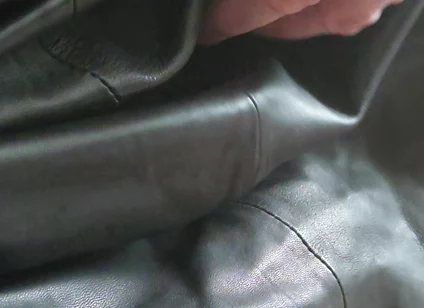 Edging in a Leather Skirt