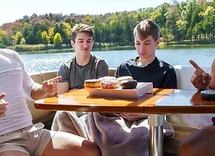 Stepdads Jax Thirio & Dalton Riley Take Turns Pounding Their Twink Stepsons On A Boat