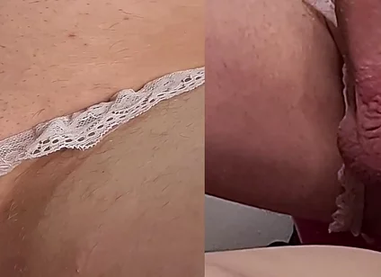 Gay Prostate Orgasm with Huge Dildo in His Ass and Cute Underwear