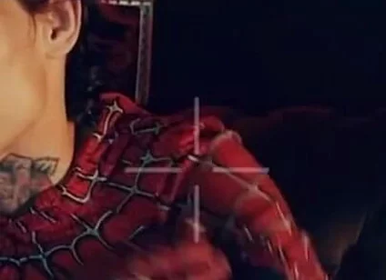 Spider Man Costume. Bottom Boy a Pose. Ass Hole