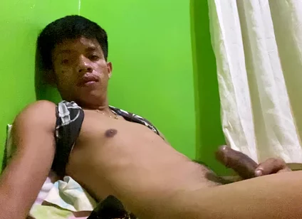 Filipino Twink Bedroom Jerk off Cumshot